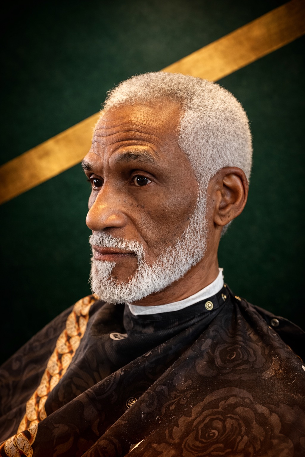 Silver beard grooming and haircut at Big Luck Cut It